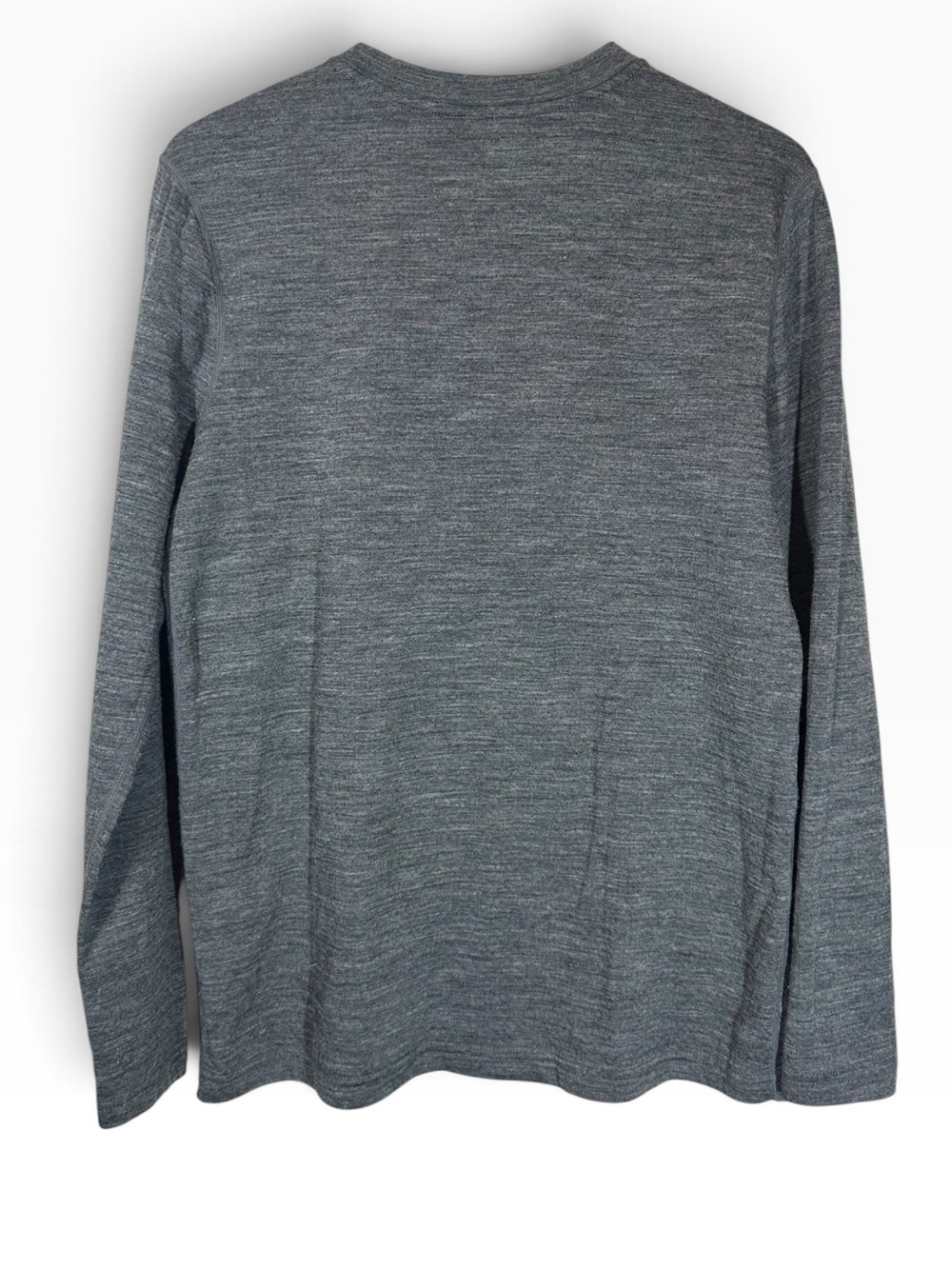 TERRAMAR Men's Medium Grey Merino Wool Skins Base Layer Long Sleeve Crewneck Top - Picture 5 of 7